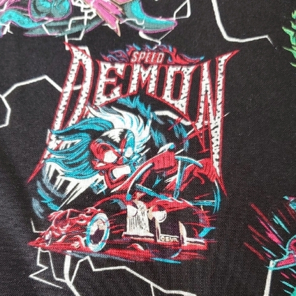 Disney Villians URSULA FABRIC 46 X 44  RARE with Neon Colors - Picture 4 of 7